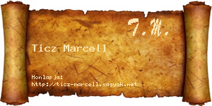 Ticz Marcell névjegykártya